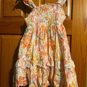 Haute Hippie Soft Pink Floral Tiered Dress